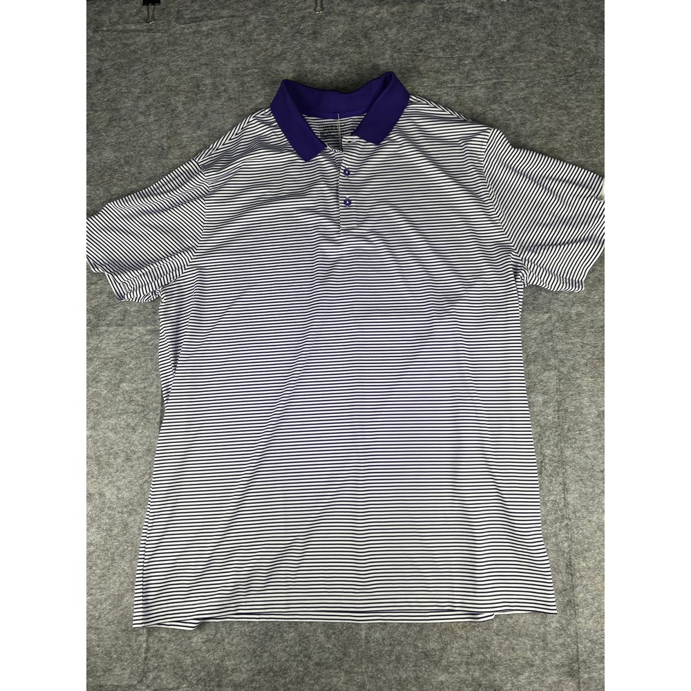 Nike Golf‎ Mens Dri-FIT Striped Polo Shirt Purple White 725520-547 XXL NEW